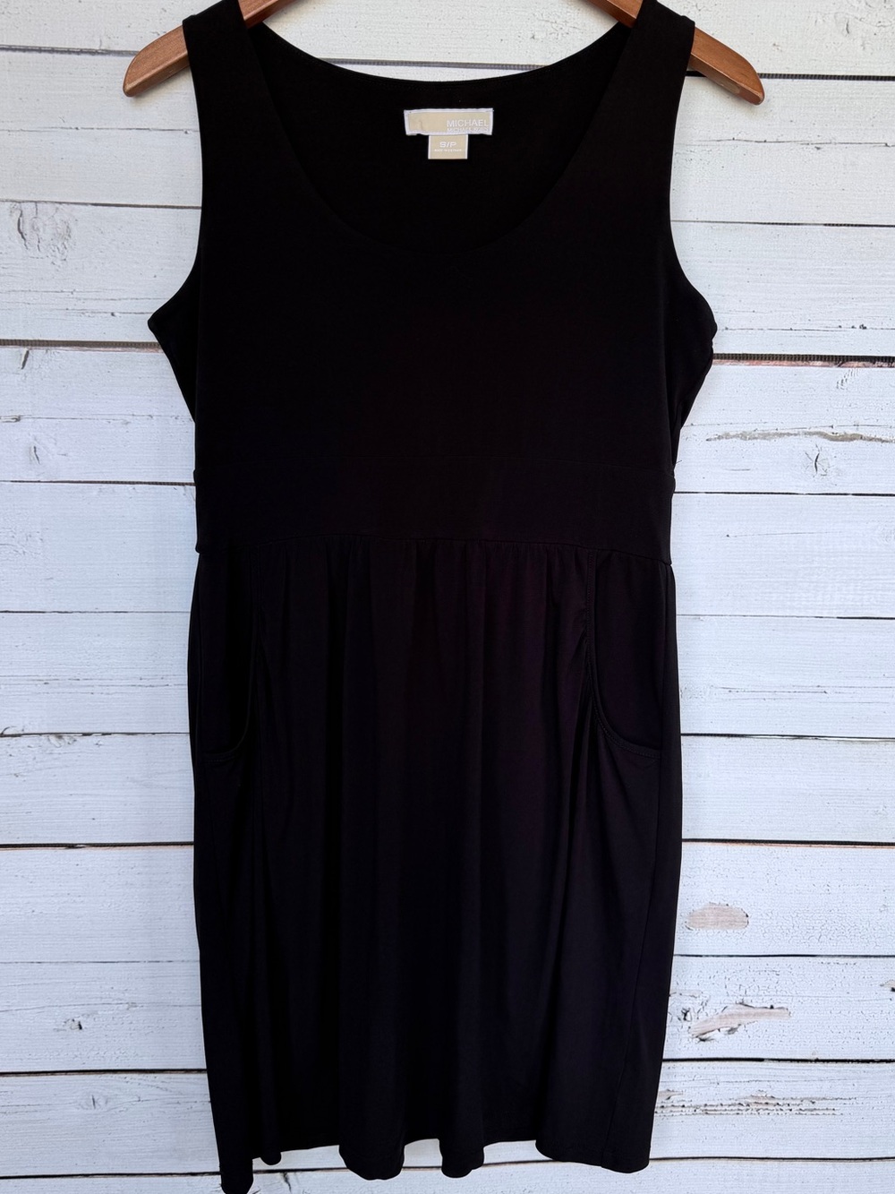 MICHAEL Michael Kors Empire Waist Knit Tank Mini Dress with Pockets - Size Small